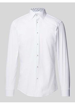 Koszula biznesowa o kroju slim fit z listwą guzikową ze sklepu Peek&Cloppenburg  w kategorii Koszule męskie - zdjęcie 170737234