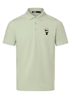 KARL LAGERFELD Męska koszulka polo Mężczyźni Bawełna miętowy jednolity ze sklepu vangraaf w kategorii T-shirty męskie - zdjęcie 170738130