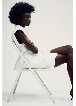 H & M - Taliowana bluzka bawełniana - Biały ze sklepu H&M w kategorii Bluzki damskie - zdjęcie 170740061