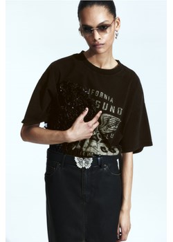H & M - T-shirt oversize z nadrukiem - Czarny ze sklepu H&M w kategorii Bluzki damskie - zdjęcie 170740103