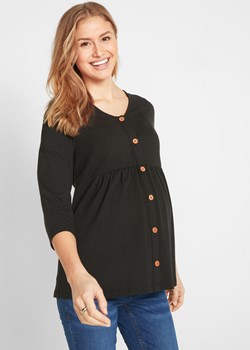 Shirt ciążowy i do karmienia piersią z bawełny organicznej ze sklepu bonprix w kategorii Bluzki ciążowe - zdjęcie 170741101