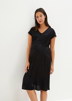 Sukienka ciążowa i do karmienia piersią, z plisą guzikowa ze sklepu bonprix w kategorii Sukienki ciążowe - zdjęcie 170741410