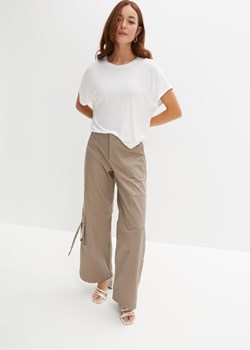 Spodnie satynowe bojówki ze sklepu bonprix w kategorii Spodnie damskie - zdjęcie 170742240