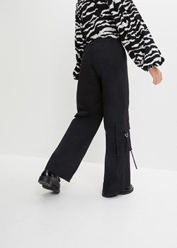 Spodnie satynowe bojówki ze sklepu bonprix w kategorii Spodnie damskie - zdjęcie 170742242