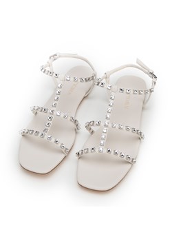 Damskie sandały skórzane z kryształkami ze sklepu WITTCHEN w kategorii Sandały damskie - zdjęcie 170742914