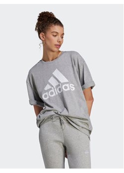 adidas T-Shirt Essentials Big Logo IL3322 Szary Loose Fit ze sklepu MODIVO w kategorii Bluzki damskie - zdjęcie 170744942