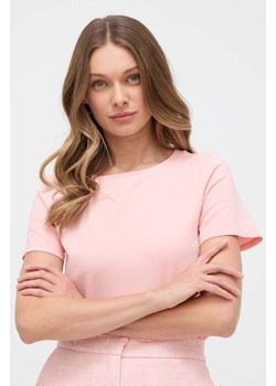 Weekend Max Mara t-shirt damski kolor różowy 2415971042600 ze sklepu ANSWEAR.com w kategorii Bluzki damskie - zdjęcie 170745671
