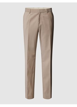 Spodnie materiałowe o kroju regular fit z detalem z logo model ‘Genius’ ze sklepu Peek&Cloppenburg  w kategorii Spodnie męskie - zdjęcie 170749504