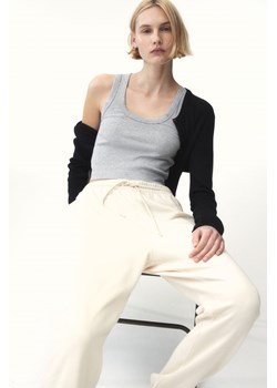 H & M - Krótki top bez rękawów - Szary ze sklepu H&M w kategorii Bluzki damskie - zdjęcie 170749834