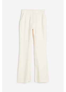 H & M - Rozszerzane spodnie z wiskozy - Biały ze sklepu H&M w kategorii Spodnie damskie - zdjęcie 170749882