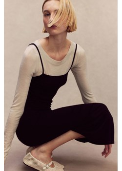 H & M - Sukienka maxi w prążki - Czarny ze sklepu H&M w kategorii Sukienki - zdjęcie 170749943