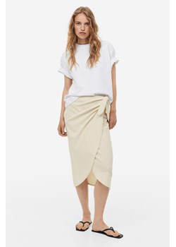 H & M - Kopertowa spódnica z dżerseju - Beżowy ze sklepu H&M w kategorii Spódnice - zdjęcie 170749964