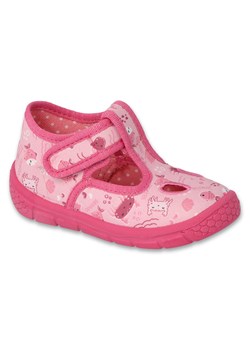 Befado obuwie dziecięce 630P014 różowe ze sklepu ButyModne.pl w kategorii Kapcie dziecięce - zdjęcie 170749991