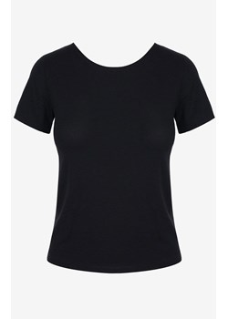 Klasyczna bluzka damska z krótkim rękawem czarna Vivien, Kolor czarny, Rozmiar S, EMILI ze sklepu Primodo w kategorii Bluzki damskie - zdjęcie 170750740