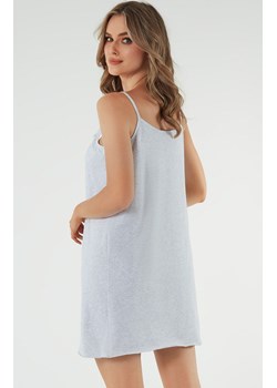 Koszula nocna damska na wąskie ramiączko jasnoszara Fifi, Kolor jasny szary, Rozmiar L, Italian Fashion ze sklepu Primodo w kategorii Koszule nocne - zdjęcie 170750753