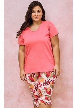 Piżama damska plus size Tessa 3154, Kolor koralowy-wzór, Rozmiar 4XL, Taro ze sklepu Primodo w kategorii Piżamy damskie - zdjęcie 170750854