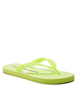 Calvin Klein Jeans Japonki Beach Sandal Monologo Tpu YW0YW01246 Zielony ze sklepu MODIVO w kategorii Klapki damskie - zdjęcie 170752410