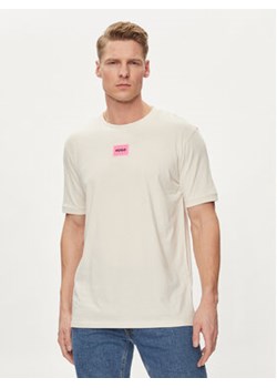 Hugo T-Shirt Diragolino212 50447978 Écru Regular Fit ze sklepu MODIVO w kategorii T-shirty męskie - zdjęcie 170752600