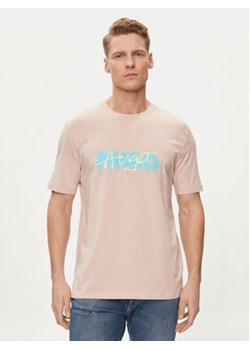 Hugo T-Shirt Decation 50515282 Różowy Regular Fit ze sklepu MODIVO w kategorii T-shirty męskie - zdjęcie 170752794