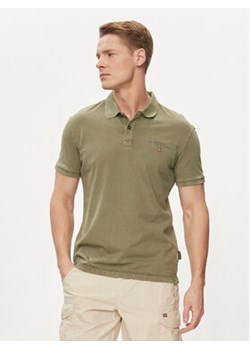 Napapijri Polo Elbas NP0A4GB4 Zielony Regular Fit ze sklepu MODIVO w kategorii T-shirty męskie - zdjęcie 170754461