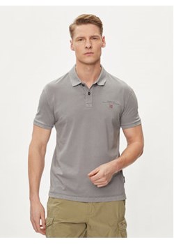 Napapijri Polo Elbas NP0A4GB4 Szary Regular Fit ze sklepu MODIVO w kategorii T-shirty męskie - zdjęcie 170754514