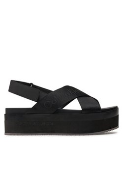Calvin Klein Jeans Sandały Flatform Sandal Sling In Mr YW0YW01362 Czarny ze sklepu MODIVO w kategorii Sandały damskie - zdjęcie 170754570
