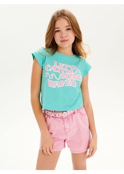 Sinsay - Koszulka z nadrukiem - zielony ze sklepu Sinsay w kategorii Bluzki dziewczęce - zdjęcie 170757414