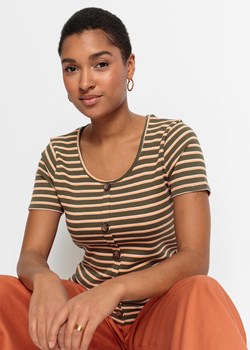 Shirt w prążek z dekoracyjnymi guzikami ze sklepu bonprix w kategorii Bluzki damskie - zdjęcie 170766650