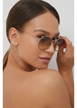 Ray-Ban okulary przeciwsłoneczne damskie kolor brązowy 0RB3647N ze sklepu PRM w kategorii Okulary przeciwsłoneczne damskie - zdjęcie 170769372