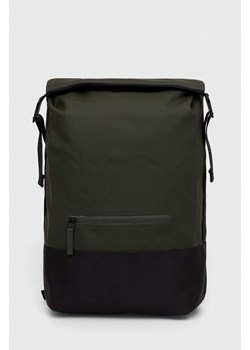 Rains plecak 14320 Backpacks kolor zielony duży gładki ze sklepu PRM w kategorii Plecaki - zdjęcie 170769484