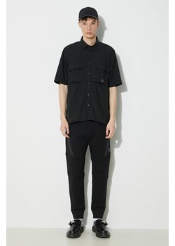 C.P. Company koszula bawełniana Cotton Rip-Stop męska kolor czarny regular z kołnierzykiem klasycznym 16CMSH213A005691G ze sklepu PRM w kategorii Koszule męskie - zdjęcie 170769753