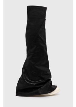 Rick Owens kozaki Denim Boots Fetish damskie kolor czarny na płaskim obcasie DS01D1815.BF.911 ze sklepu PRM w kategorii Kozaki damskie - zdjęcie 170769882