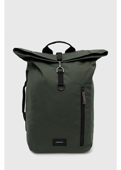 Sandqvist plecak Dante Vegan kolor zielony duży gładki SQA2398 ze sklepu PRM w kategorii Plecaki - zdjęcie 170770150