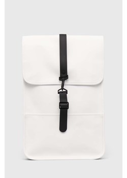 Rains plecak kolor biały duży gładki ze sklepu PRM w kategorii Plecaki - zdjęcie 170770154
