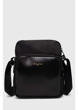 Fred Perry saszetka Nylon Twill Leather Side Bag kolor czarny L7275.774 ze sklepu PRM w kategorii Saszetki - zdjęcie 170770240