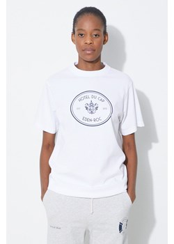 Sporty & Rich t-shirt bawełniany Eden Crest T Shirt kolor biały z nadrukiem TS1074WH ze sklepu PRM w kategorii T-shirty męskie - zdjęcie 170770374