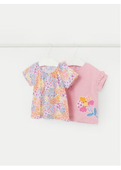 Mayoral Komplet 2 t-shirtów 01008 Różowy Regular Fit ze sklepu MODIVO w kategorii Koszulki niemowlęce - zdjęcie 170771520