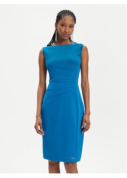 Calvin Klein Sukienka koktajlowa K20K207073 Niebieski Slim Fit ze sklepu MODIVO w kategorii Sukienki - zdjęcie 170771651