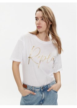 Replay T-Shirt W3089A.000.20994 Biały Regular Fit ze sklepu MODIVO w kategorii Bluzki damskie - zdjęcie 170771701
