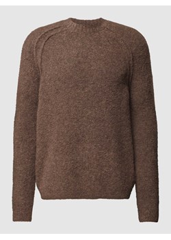 Sweter z dzianiny z mieszanki wełny z alpaki z okrągłym dekoltem ze sklepu Peek&Cloppenburg  w kategorii Swetry męskie - zdjęcie 170771902