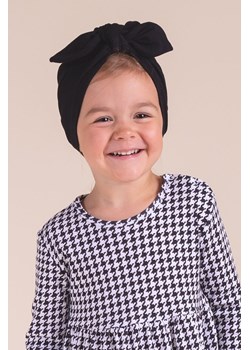 Czapka bawełniana dla dziewczynki typu turban czarna ze sklepu 5.10.15 w kategorii Czapki dziecięce - zdjęcie 170772374