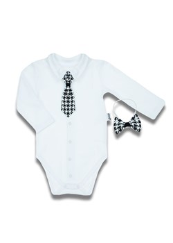 Eleganckie body bawełniane dla chłopca z długim rękawem ze sklepu 5.10.15 w kategorii Body niemowlęce - zdjęcie 170772422