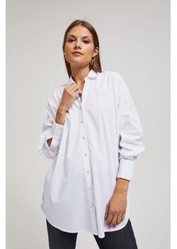 Biała koszula rozpinana damska oversize z długim rękawem ze sklepu 5.10.15 w kategorii Koszule damskie - zdjęcie 170772440