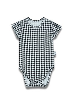 Body bawełniane dla dziewczynki z krótkim rękawem w kratkę ze sklepu 5.10.15 w kategorii Body niemowlęce - zdjęcie 170772462