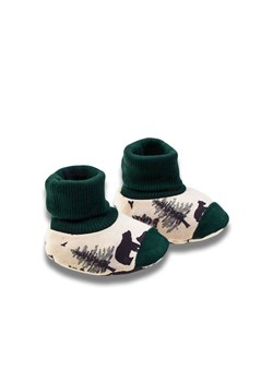 Bawełniane butki chłopięce z motywem leśnym ze sklepu 5.10.15 w kategorii Buciki niemowlęce - zdjęcie 170772503