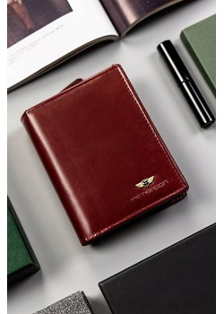 Peterson Skórzany portfel damski średnich rozmiarów bordowy ze sklepu 5.10.15 w kategorii Portfele damskie - zdjęcie 170772664