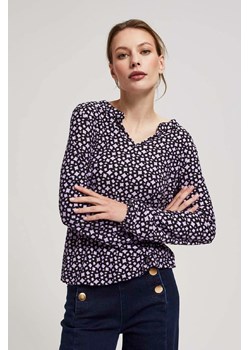 Damska wzorzysta bluzka z długim rękawem lawendowa ze sklepu 5.10.15 w kategorii Bluzki damskie - zdjęcie 170772670