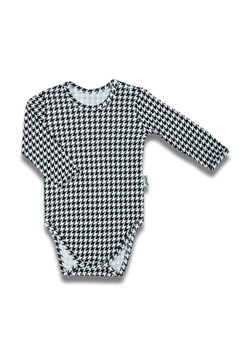 Body bawełniane dla dziewczynki z długim rękawem w kratkę ze sklepu 5.10.15 w kategorii Body niemowlęce - zdjęcie 170772741