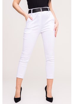 Białe Spodnie z paskiem ELNERI ze sklepu TONO w kategorii Spodnie damskie - zdjęcie 170772970