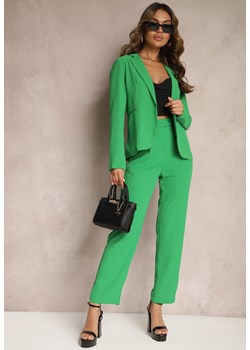 Zielone Spodnie o Klasycznym Fasonie z Kieszeniami Dracaisa ze sklepu Renee odzież w kategorii Spodnie damskie - zdjęcie 170777241